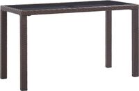 vidaXL Tuintafel Poly Rattan Bruin 123x60x74 cm