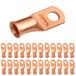 SELTERM 25 stuks 1 AWG 5/16 inch stud batterijkabels, ringterminals, zware koperen kabels, batterijkabeluiteinden, 1 gauge ring terminal connectors, UL Bare Copper Eyelets elektrische batterijkabel