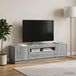 Maison Exclusive - Meuble TV LED en bois imitation chêne Sonoma, couleur gris