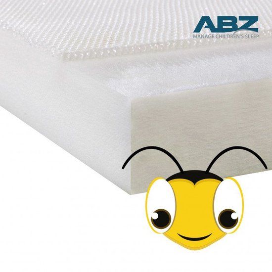 ABZ Bij Babymatras - 60x120 cm - Wit - Ledikant - Afritsbaar