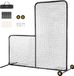 VEVOR L-type voor Slagkooi 84" x 42" x 84" Honkbal- en Softbal Veiligheidsparaplu Lichaamsbescherming Draagbare Slagparaplu met Lichaamsbeschermer en Draagtas en Wielen, Softbal Pitching Net Zwart
