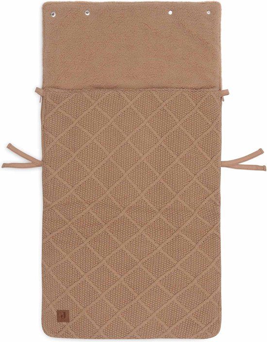 Jollein Baby Voetenzak groep 0+ 3/5 punts - Check Knit Biscuit