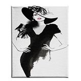 Homemania Afbeelding voor dames, portret, voor woonkamer, slaapkamer, meerkleurig, 45 x 3 x 70 cm, polyester, hout