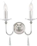 Elstead Lighting Finsbury Park Wandlamp - 2x E14 - 60W - Gepolijst Nikkel