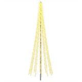 vidaXL Sapin de Noël LED 485 cm 3000 LED's Blanc chaud Acier Noir