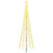 vidaXL Sapin de Noël LED 485 cm 3000 LED's Blanc chaud Acier Noir