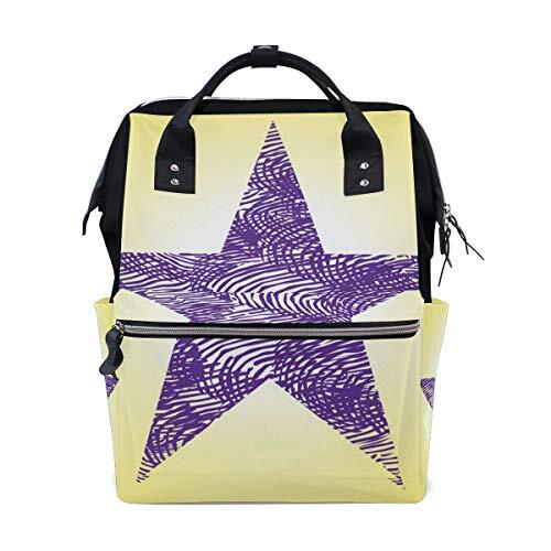 MONTOJ Purple Grunge Star Canvas Rugzak Reiscampus Rugzak