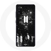 Maniacase Hoesje voor Samsung Galaxy A41 BTS Signature Members Rm Jin Jimin V Suga Jungkook J-hope
