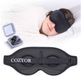 Cozyor Masque de sommeil avec rembourrage 3D 100% sombre pour dormeurs latéraux avec bouchons d'oreilles en silicone masque pour les yeux doux pour avion, anthracite