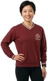 Superdry sweatshirt col V pour femme - Stanton Red - Taille L