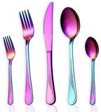 Ibenzoa® set de couverts, 30 pièces, couleurs arc-en-ciel