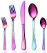 Ibenzoa® set de couverts, 30 pièces, couleurs arc-en-ciel