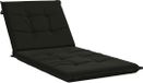 vidaXL Ligstoel Kussen GEMERT 100% Polyester Zwart 190 x 90 x 9 cm