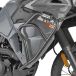 GIVI Barre anti-chute, Barre anti-chute pour moto, TN4133 Acier noir thermolaqué partie inférieure