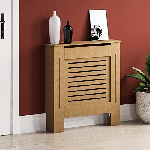 Vida Designs Milton Radiator Cover Moderne Onafgewerkte Unpainted MDF Kabinet Grill, Klein