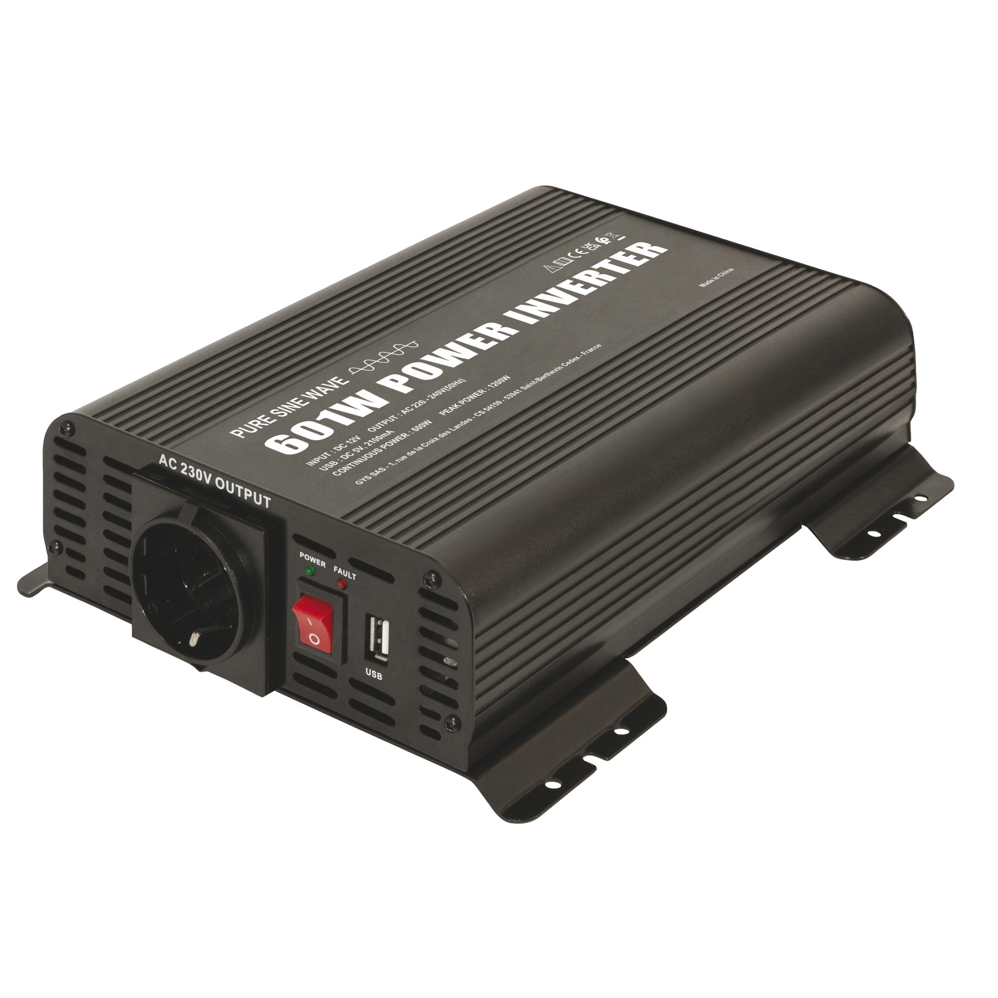 Gys Omvormer / inverter PSW 601W 12V