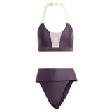 adidas Dames Sportswear Colorblock Bikini, Aurora Black/Preloved Fig, S