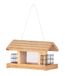 Dehner Natura Voederhuisje Aosta, hangend, incl. ophangsysteem, ca. 17,5 x 19 x 28 cm, grenenhout, bruin