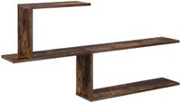 vidaXL Wandplank Gerookt eiken 122 x 18 x 60 cm Bewerkt hout