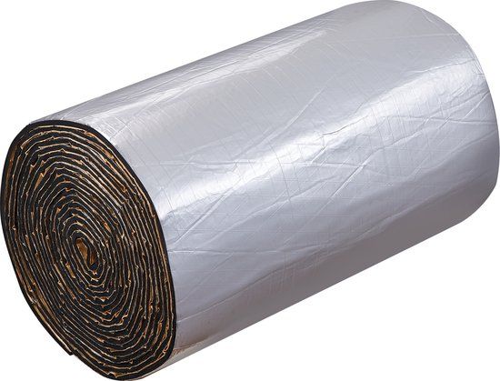 VEVOR Auto-isolatiemat 3,3m² Ontdreuningsmat 419,1x8001mm Voertuigisolatie 200mil (5mm) Dikte Aluminiumfolie Geluidsisolatiemat Hittebestendige Geluidsisolatie Akoestische Isolatie Geluidsisolatie