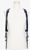 Bronkey Berlin #701 - Zwarte dubbele leren riem - Large
