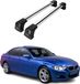OMAC Dakdragers basisdragers compatibel met BMW 3-serie F30 2011-2019 aluminium, 75 kg, zilver, 2-delig, vaste punten voor fietsendrager, dakkoffers, skidragers, afsluitbaar