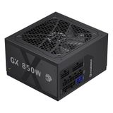 GAMEMAX GX 850GF Voeding PC 850W volmodulaire ATX 3.0 met 12V-2x6-kabel & PCIe 5.0 ondersteuning, 80 Plus Gold, All-Solid capacitors, 120mm FDB ventilator, platte koperen kave met reliëf, zwart