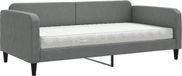 vidaXL Divan-lit avec matelas Gris foncé Tissu 100x200 cm