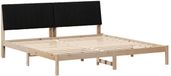 vidaXL Cadre de lit avec tête de lit Marron 200 x 200 cm Pin massif