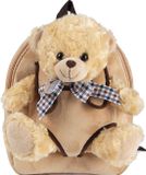 Perletti Backpack Extra Fluffy Belly Bear 2,7 Liter Lichtbruin