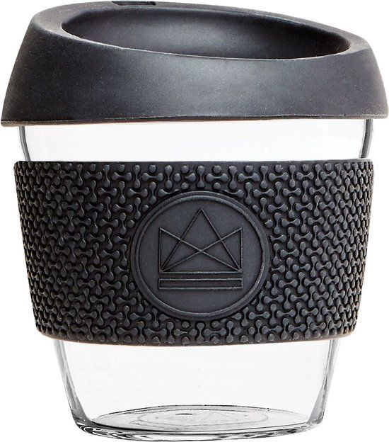 Neon Kactus Koffieglas - 235ml - Zwart