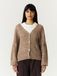 YAS Gilet en maille 'YASFLEUR' moka / brun foncé / prune