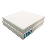 Foamma (Set van 2 vierkante stoelkussens van schuim met hoge dichtheid, 5,1 x 50,8 x 50,8 cm voor eetkamerstoelen, rolstoelzitkussen)