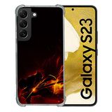 Cokitec Beschermhoes van gehard glas voor Samsung Galaxy S23 Manga Demon Slayer Electric