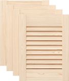 vidaXL Kastdeuren met lamellen 4 st 39,5x29,5 cm massief grenenhout