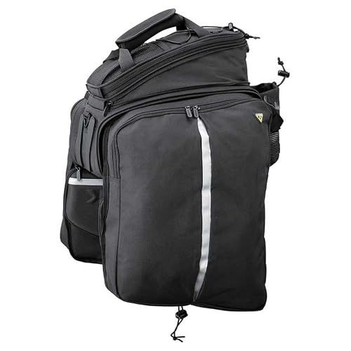 Topeak MTS TrunkBag DXP 2.0 Water Resistant Cycle Trunk Bag, hecht aan een rek met riemen, zwart