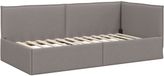 vidaXL Cadre de lit d'angle Taupe Tissu 90 x 190 cm