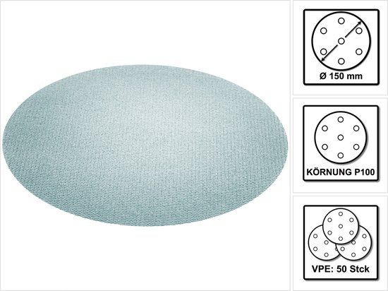 Festool Netschuurmateriaal STF D150 P100 Granat Net VE=50 - 203304