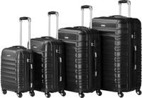Juskys Trolley Reiskofferset Rome - 4-delig - Zwart - ABS