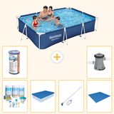 Bestway Rechthoekig Steel Pro Zwembad - 300 x 201 x 66 cm - Blauw