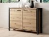 ATIK Commode ATIK 2 portes chêne taurus/noir mat