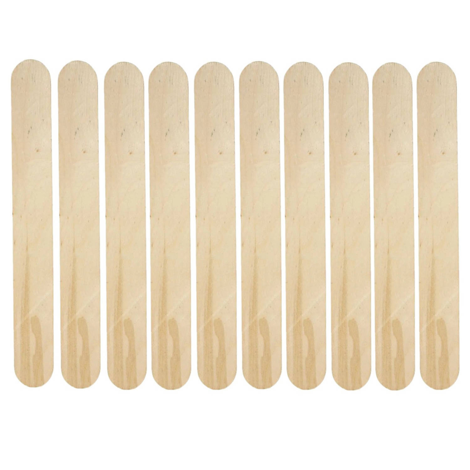 Trendo 100x naturel hobby knutsel houtjes/ijslollie stokjes 20 x 2,5 cm - Knutselstokjes/sticks