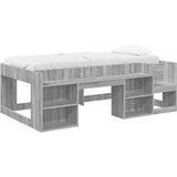 Maison Exclusive Lit bébé exclusif avec espace de rangement, finition Sonoma gris, dimensions 80 x 200 cm