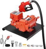VEVOR Latios Brandstofovervoerpomp - Elektrische pomp - 230V - 76 l/min - Met debietmeter - Vulpistool met automatische afslag - Afvoerslang - Voor benzine/diesel/kerosine/biodiesel/ethanol