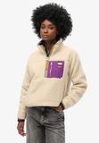 Superdry Vintage Retro Fleecetrui met Halve Rits Dames