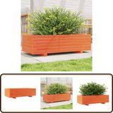 vidaXL Plantenbak 90x40x26,5 cm massief grenenhout wasbruin