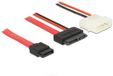 DeLOCK Cable SATA Slimline female + 2pin power > SATA - 0,3m - Rood