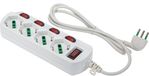 Fanton 474344, 1.5 m, 4 AC-uitgang(en), Type L, 2P+T, 0.75 mm²