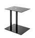 HAKU Bijzettafel zwart metaal salontafel veiligheidsglas 8 mm - Maat: B 45 cm x H 50 cm x D 35 cm, Stijl: Modern