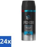 Axe Déodorant Bodyspray 48hrs Fresh Ice Chill Frozen Mint & Lemon 150 ml 24 Pièces